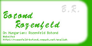 botond rozenfeld business card